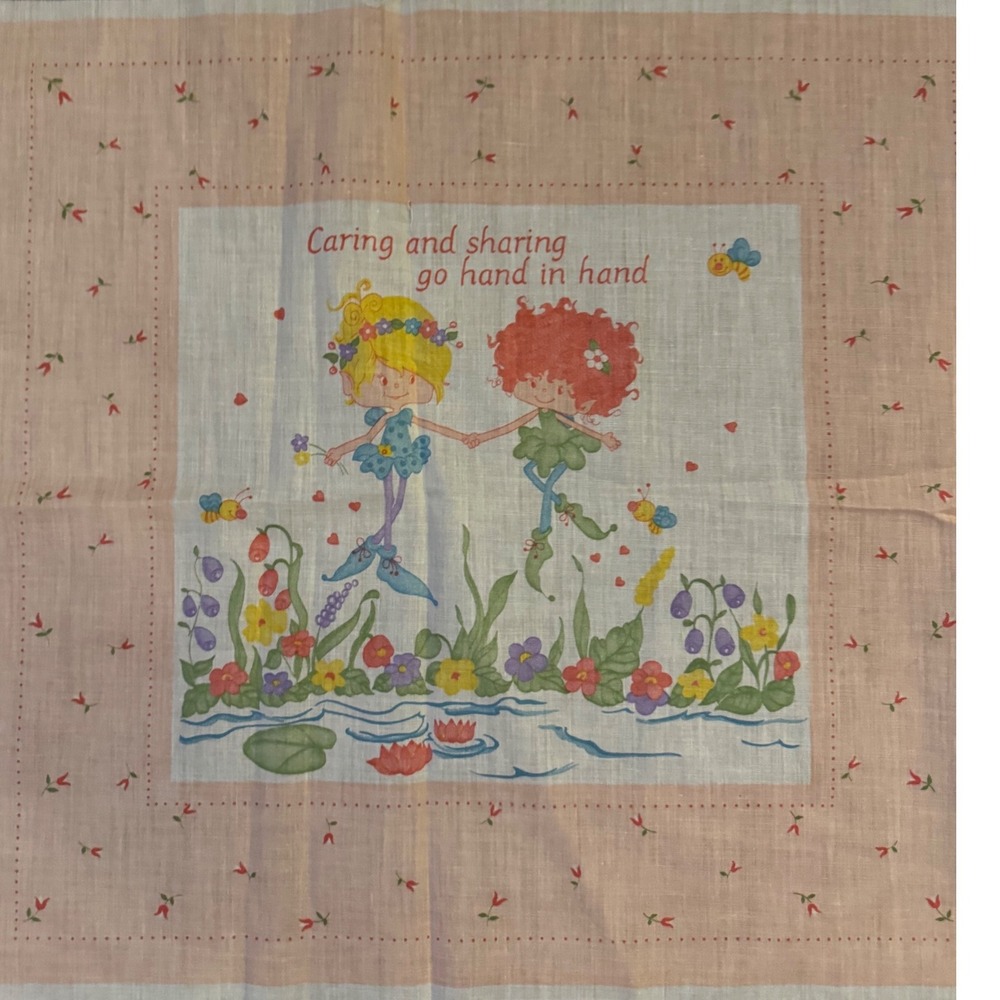 Vintage Herself the Elf Fabric 2 Pillow Panels Caring and Sharing 16x20 1980s DI